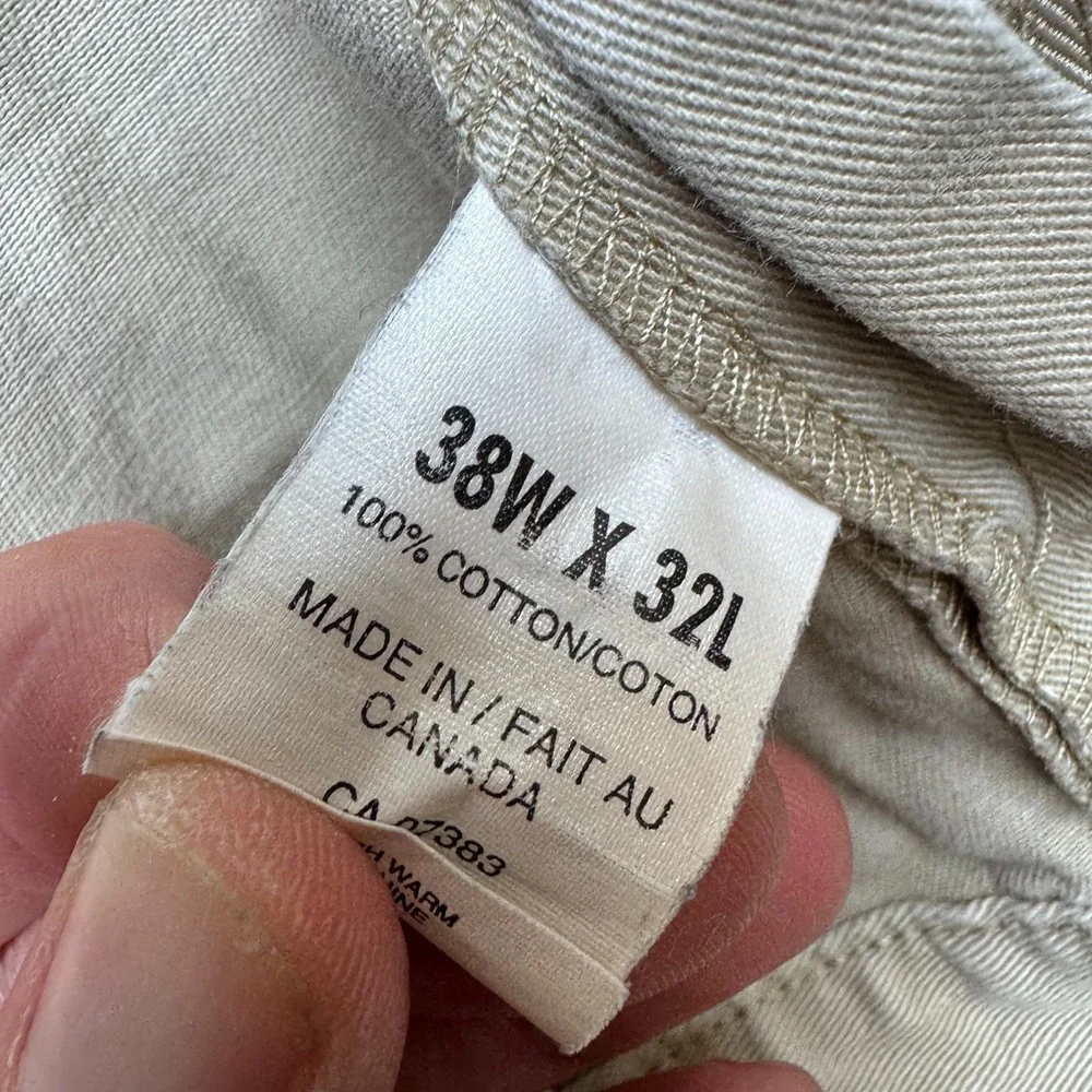 Polo Ralph Lauren Andrew Pant Mens 38x32 Beige Pleated Chino Cotton Trousers